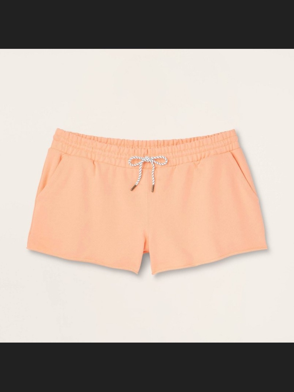 Mid-Rise Pull-On Sweatshorts - Parke x Target Peach Orange NEW - Picture 2 of 4